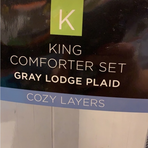 Cuddl Duds Bedding King Size Cuddl Dude Gray Checkered Comforter